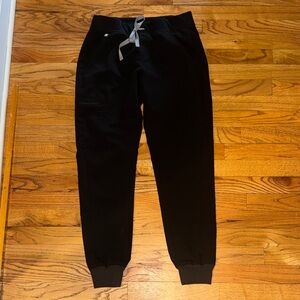 Figs Black Drawstring Jogger Scrub Pants